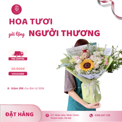 Bó 1 Bông Hướng Dương Mix Gấu