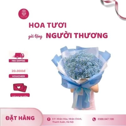 Bó Hoa Baby Xanh – Màu Sắc Của Hy vọng và Bình Yên